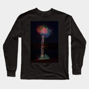 Feathery Fabulous Fireworks and Reflections Long Sleeve T-Shirt